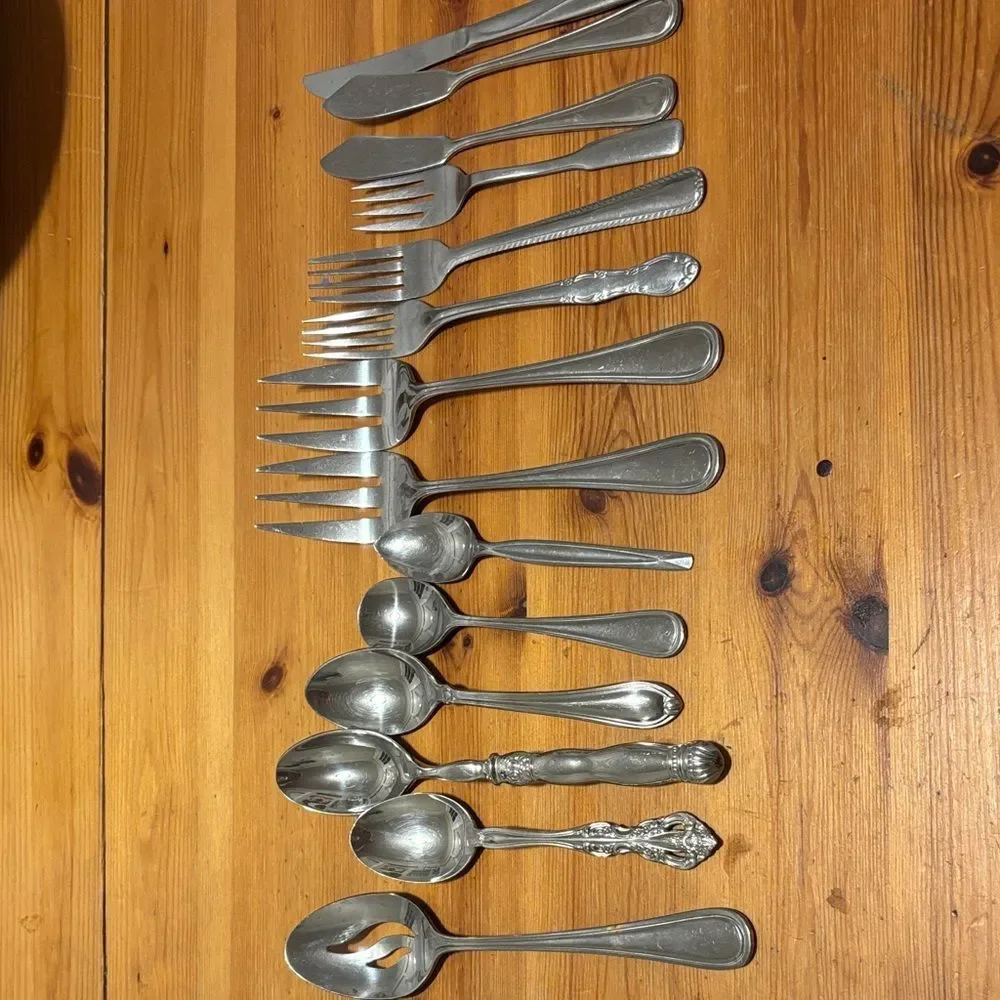 Mismatched serving silverware bundle